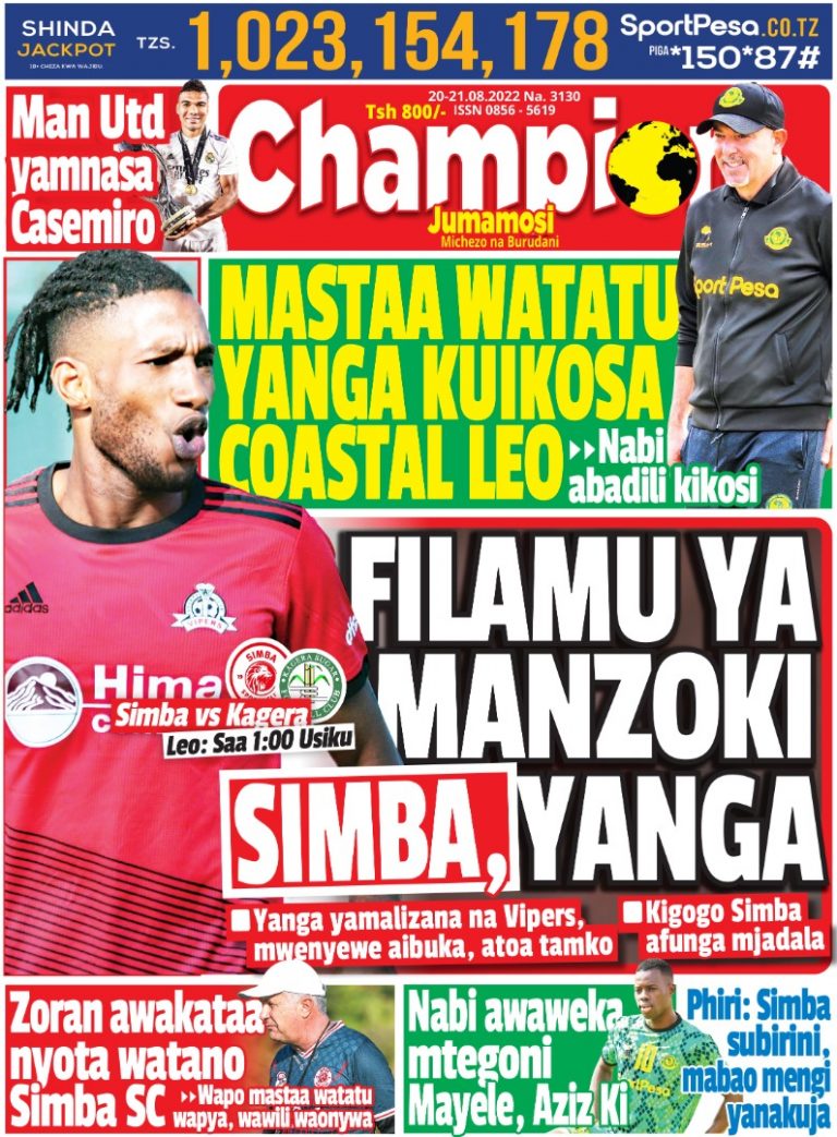 FILAMU YA MANZOKI,MASTAA WATATU YANGA KUIKOSA COASTAL UNION