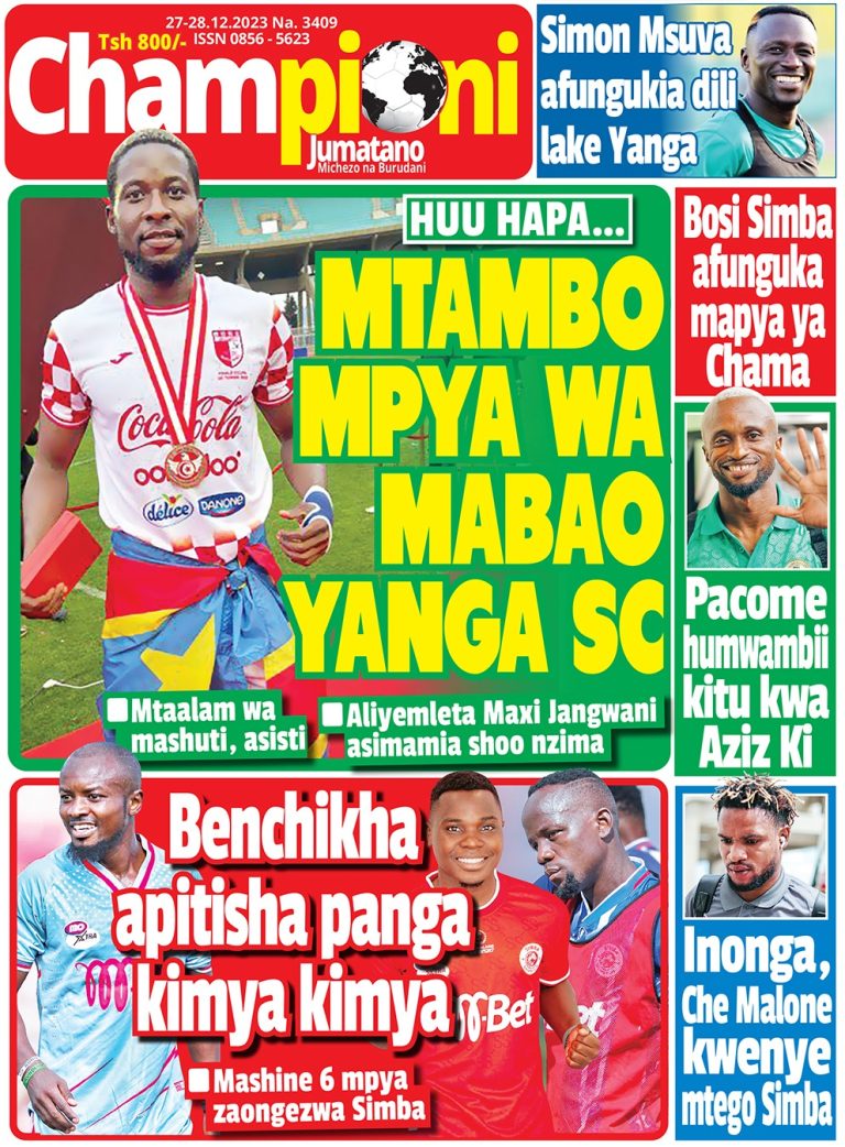 MTAMBO MPYA WA MABAO HUU HAPA YANGA
