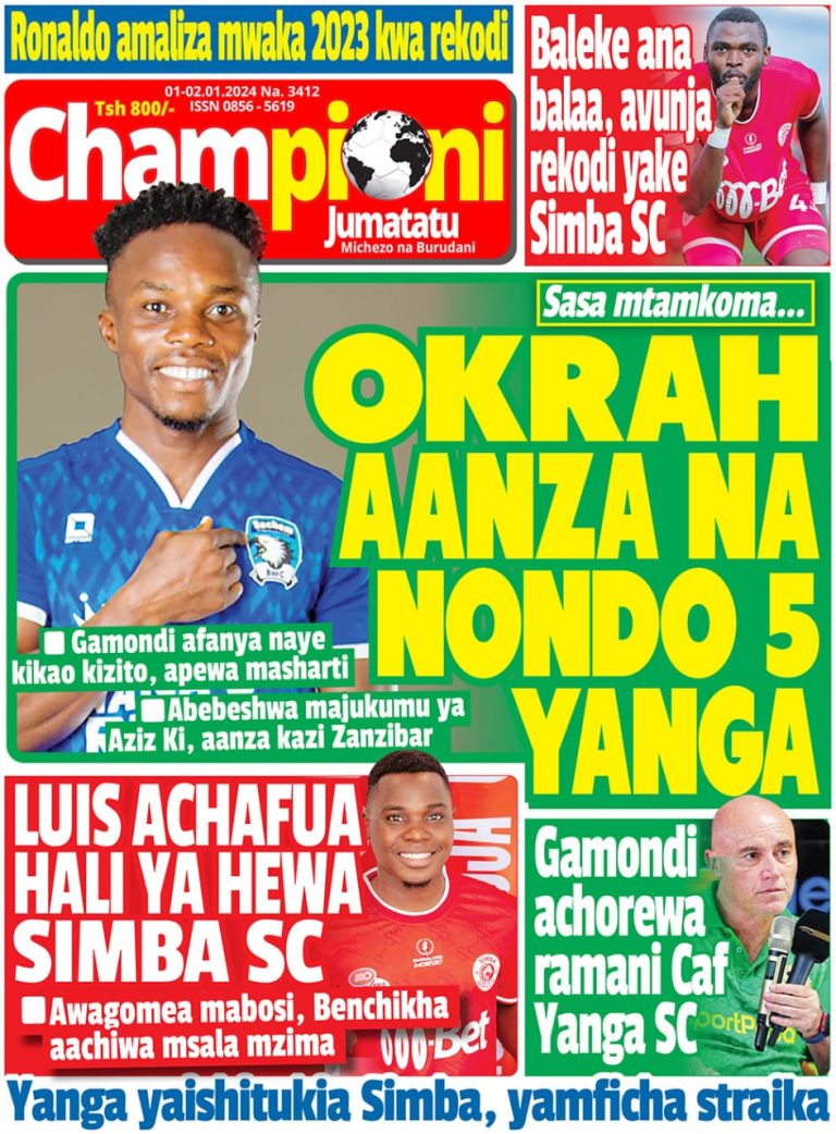 OKRA AANZA NA NONDO 5 YANGA, LUIS ACHAFUA HALI YA HEWA SIMBA